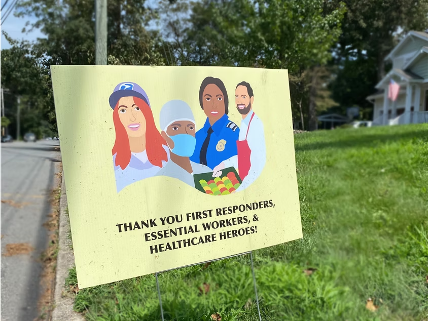 Lawn Signs Bring Gratitude During Dark Time